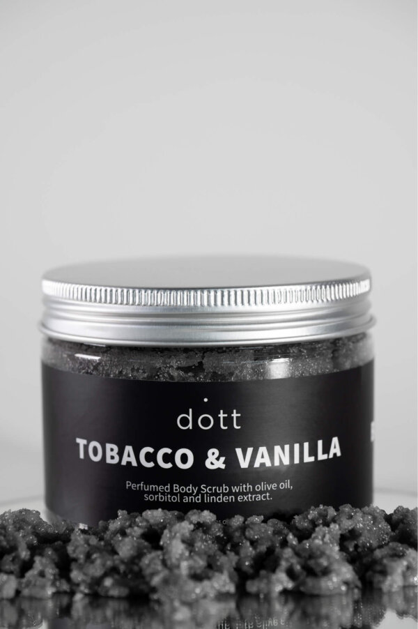 Perfumed Body Scrub with olive oil, sorbitol and linden extract | TOBACCO & VANILLA - Image 2