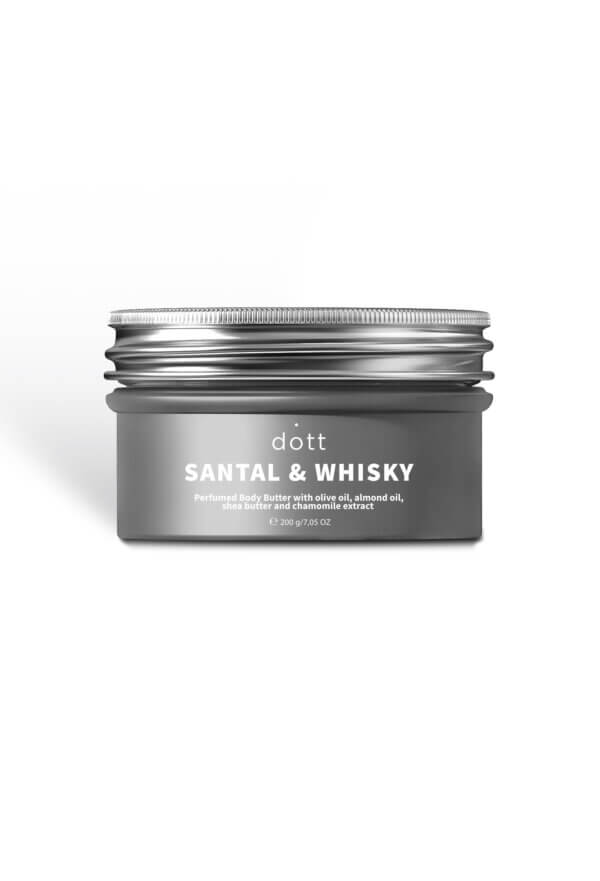 Perfumed Body Butter with olive oil, almond oil, shea butter and chamomile extract SANTAL & WHISKY
