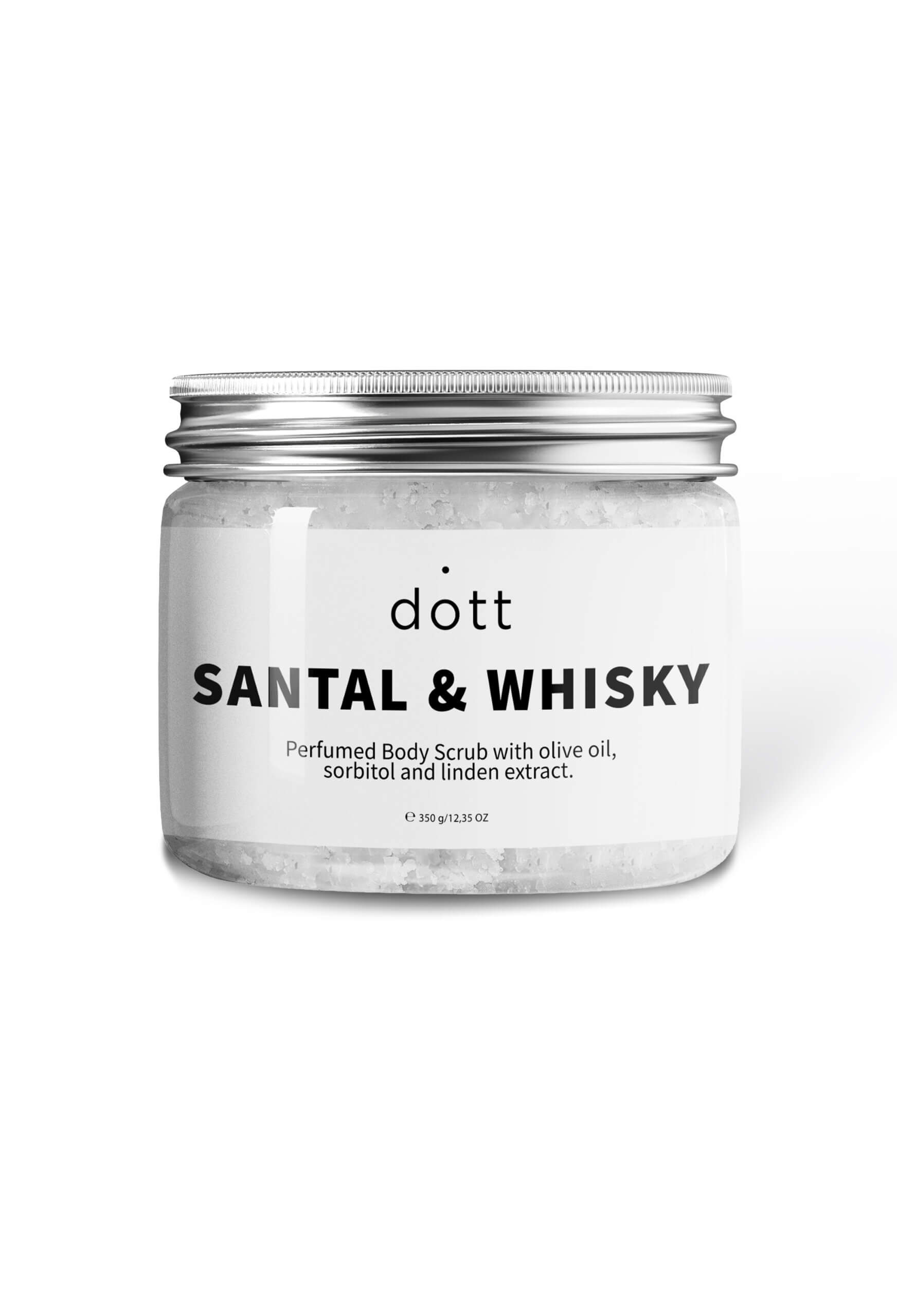 Perfumed Body Scrub with olive oil, sorbitol and linden extract | SANTAL & WHISKY
