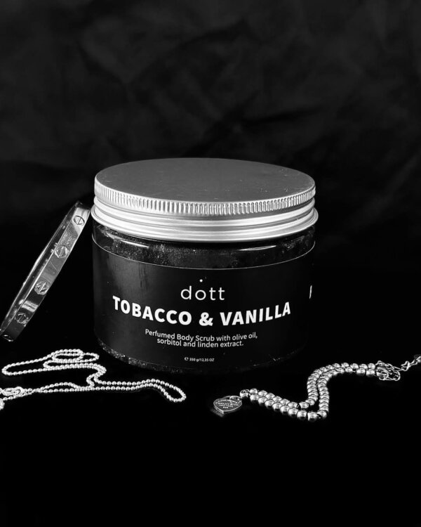 Perfumed Body Scrub with olive oil, sorbitol and linden extract | TOBACCO & VANILLA - Image 4