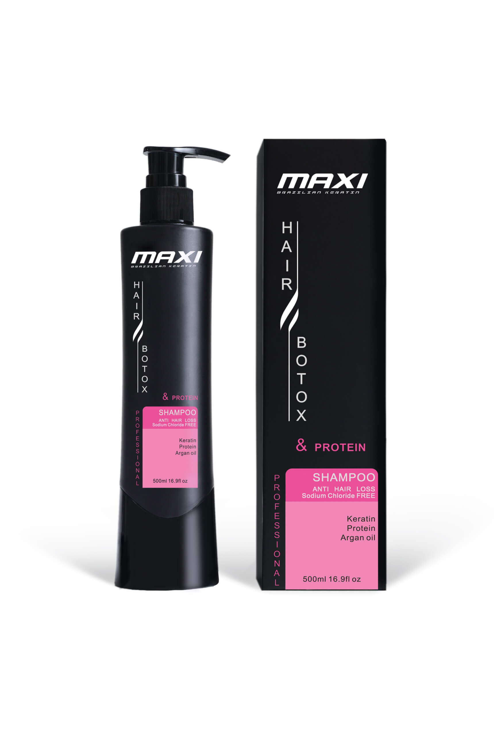 Maxi hair botox & protein shampoo 500 ml (Anti Hair loss)
